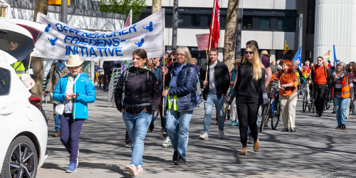 Marsch zur Kundgebung nach Frankfurt a.M. -1
