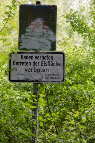 Baden der Eisflaeche verboten