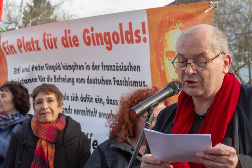 Mathias Meyers, verliest Grussbotschaft von Esther Bejarano