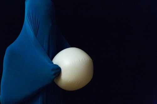 Zoom-In Geist mit Ballon
